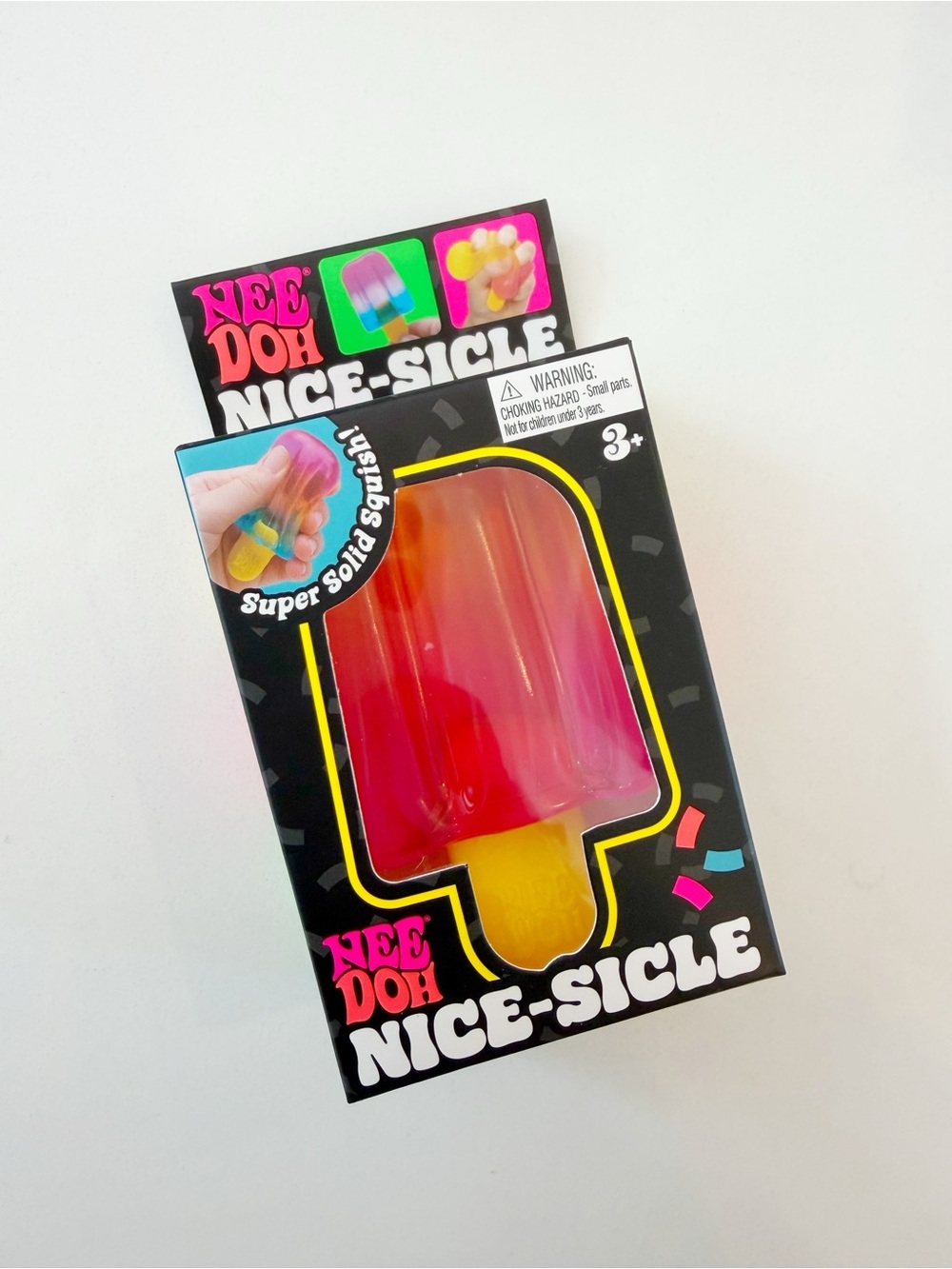 NeeDoh Nice-Sicle Super Viral Squishy Fidget Toy – Pink Popsicle Sensory Toy NEW